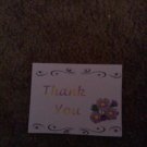 Set of 20 postcards "Thank you with purple daisies"