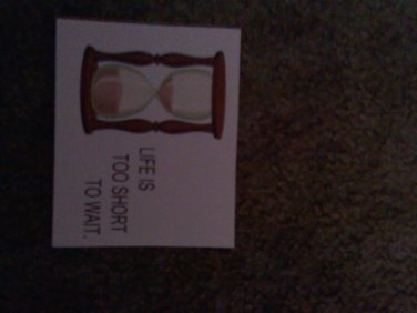 Set of 20 postcards "Life is too short to wait"