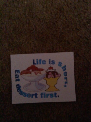 Set of 20 postcards "Life is Short, Eat Dessert First"