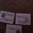 Set of 24 postcards "Just Love, Life is an Adventure, Happy Girls are the Prettiest"