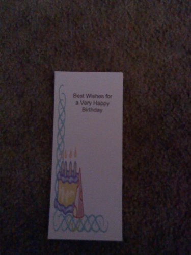 Birthday Card. Business Letter Size 1 "Cake and hat"