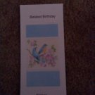 Belated Birthday Card. Business Letter Size 3 "Birds on branches"