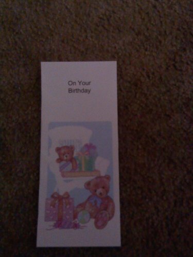 Birthday Card Business Letter Size 5 "Bears and gifts"