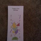Birthday Card. Business Letter Size 7 "Party hat, megaphone, stars, music"