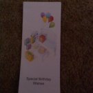 Birthday Card Business Letter Size 10 "Gifts, Cake, Balloons, Bench, Table"