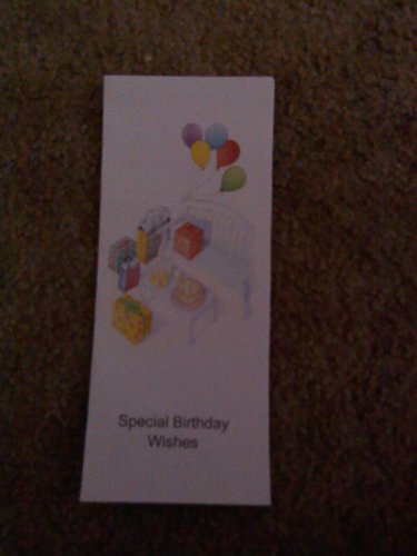 Birthday Card Business Letter Size 10 "Gifts, Cake, Balloons, Bench, Table"