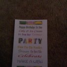 Birthday Card "Happy Birthday to You, Cake & Ice Cream, It's Your Day, Celebrate"