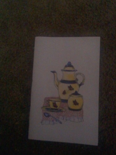 Handmade Lined Recipe Book "Teapot" Write in your own recipes"