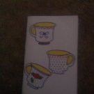 Handmade Lined Recipe Book "Tea Cups" Write in your own recipes