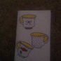 Handmade Lined Recipe Book "Tea Cups" Write in your own recipes