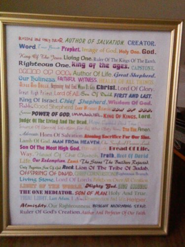 8 x 10 Print "Names of Jesus"