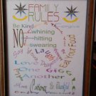 8.5 x 11 Print "Family Rules"