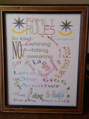 8.5 x 11 Print "Family Rules"
