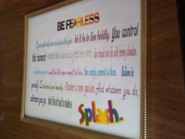 8 x 10 Print "Be Fearless"