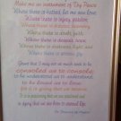 8 x 10 Print "A Simple Prayer" by St. Francis of Assisi