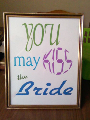 8 x 10 Print "You May Kiss The Bride"