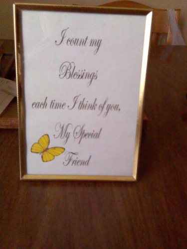 5 x 7 Print "I count my blessings"