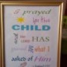 8x10 print Bible Verse "I Prayed For This Child" Samuel1:27