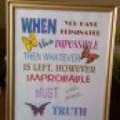 8x10 Print "When You Have Eliminated The Impossible