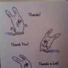 Set of 20 "Bunnies" Thank You Postcards