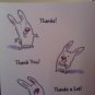 Set of 20 "Bunnies" Thank You Postcards