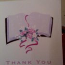 Set of 20 "Book and Bow" Thank You Postcards