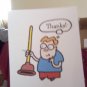Set of 20 "Boy with Plunger" Thank You Postcards