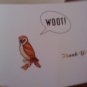 Set of 20 "Owl" Thank You Postcards