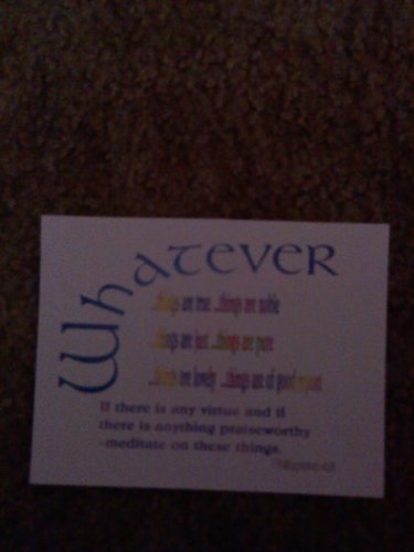 Set of 20 "Scripture Whatever Things Are True" Postcards