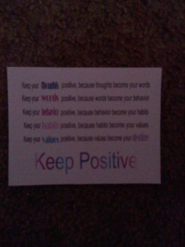 Set of 20 "Keep Positive" Postcards