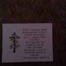 Set of 20 "Scripture Jer 29:11 with cross and flowers" Postcards