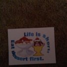 Set of 20 "Life Is Short Eat Dessert First" Postcards