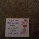 Set of 20 "Dogs Are Like Potato Chips" Postcards