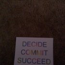 Set of 20 "Decide Commit Succeed" Postcards
