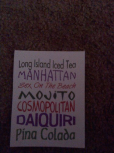 Set of 20 "Bar Drinks" Postcards