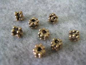 Bali Beads, 4mmx3mm, 10pcs
