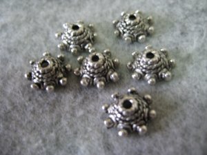 Bali Bead Caps, 4mmx9mm, 4pcs