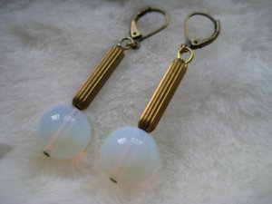 Art Deco Opal ~ Earrings