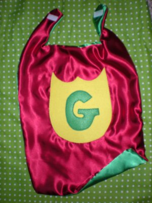 Green/Red Super Hero Cape