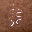 copper "water" earrings