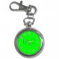 I Love you in Green Key Chain / Pocket  Watch