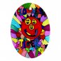 Clownface Tiger Ornament (Oval)