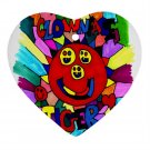 Clownface Tiger Ornament (Heart)