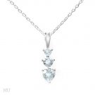 Sterling silver Necklace with 1.10ctw Genuine Topaz 16 in