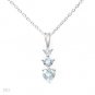 Sterling silver Necklace with 1.10ctw Genuine Topaz 16 in