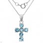 1.80 ctw Genuine Topaz & Sterling Silver Necklace 18 in