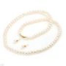 Freshwater Pearl Earrings and Necklace set 18 in