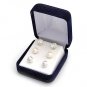 3pr Stylish Earrings Genuine Pearls and Topazes Sterling silver