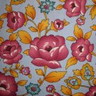 Peter Pan Little Quilts American Cottage Purple Flowers on Blue Fabric BTY Per Yard
