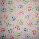 F8 Puppy Dogs on White POLYESTER Flannel Fabric Fat Eighth F8th